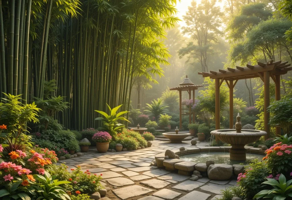 bamboo privacy fence garden ideas