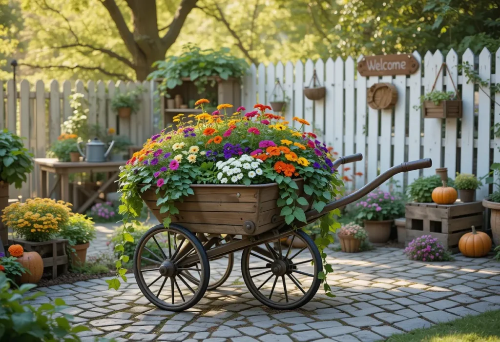 wheelbarrow planter ideas