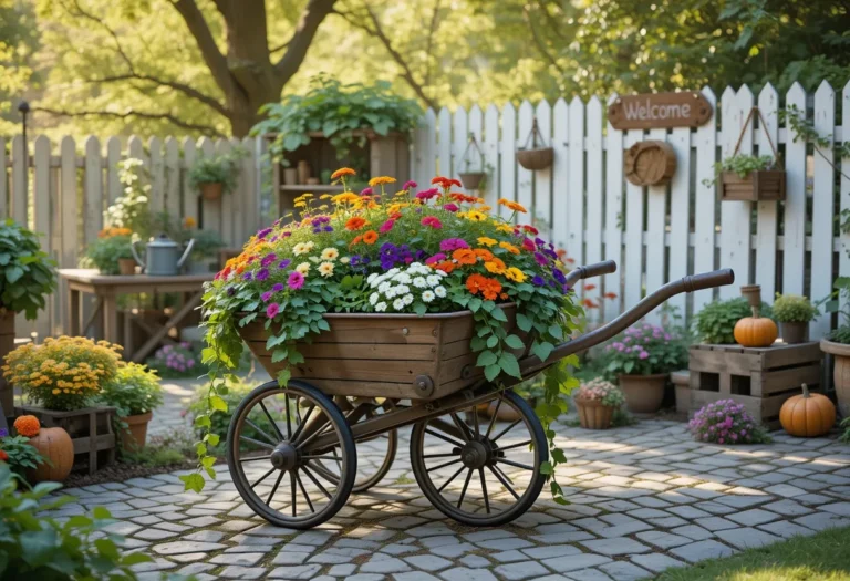 20 Beautiful Wheelbarrow Planter Ideas to Transform Your Garden 1 wheelbarrow planter ideas