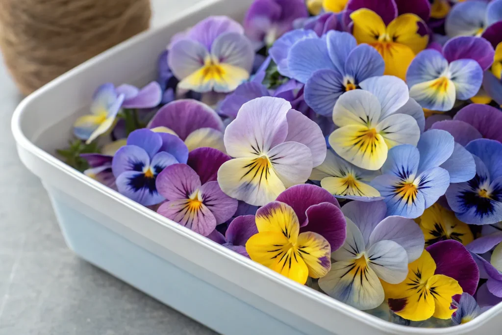 26 Beautiful September Flowers for a Colorful Fall Garden 24 Purple, yellow, and blue pansies blooming in fall.