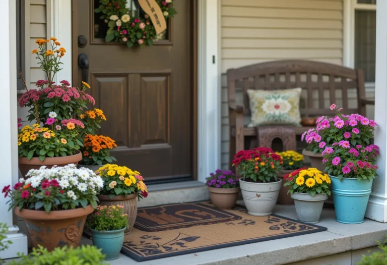 24 Front Porch Flower Pot Ideas to Boost Your Home's Curb Appeal 1 front porch flower pot ideas