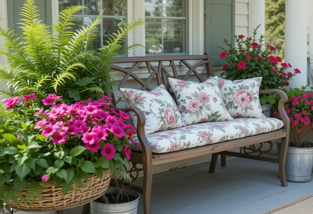 26 Spring Porch Decorating Ideas to Refresh Your Front Porch This Season 2 Spring porch decorating ideas with colorful flowers and seasonal outdoor decor