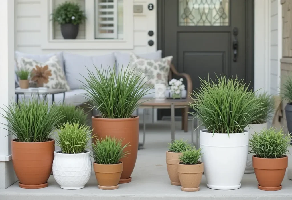 26 Spring Porch Decorating Ideas to Refresh Your Front Porch This Season 5 Small front porch decorated with spring flowers and rustic outdoor decor