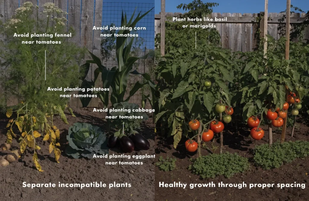 15 Best Tomato Companion Plants: What to Plant & What to Avoid for a Healthier Harvest 14 Plants that should not be planted with tomatoes including fennel potatoes and corn
