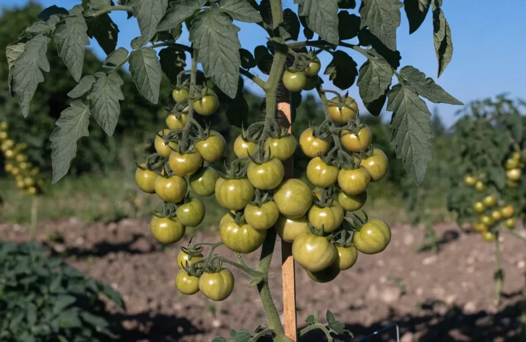 How to Prune Tomato Plants: 7 Simple Steps for Bigger, Healthier Harvests 8 Indeterminate tomato plant with a few suckers left to grow into additional stems.