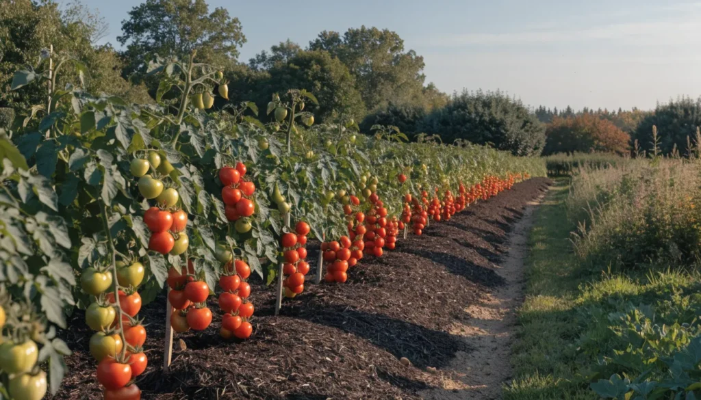 Healthy, well-maintained tomato plants free of blossom end rot