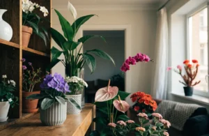 25 Best Indoor Flowering Plants: Easy Houseplants That Bloom Beautifully 3 best indoor flowering plants blooming beautifully in a cozy home