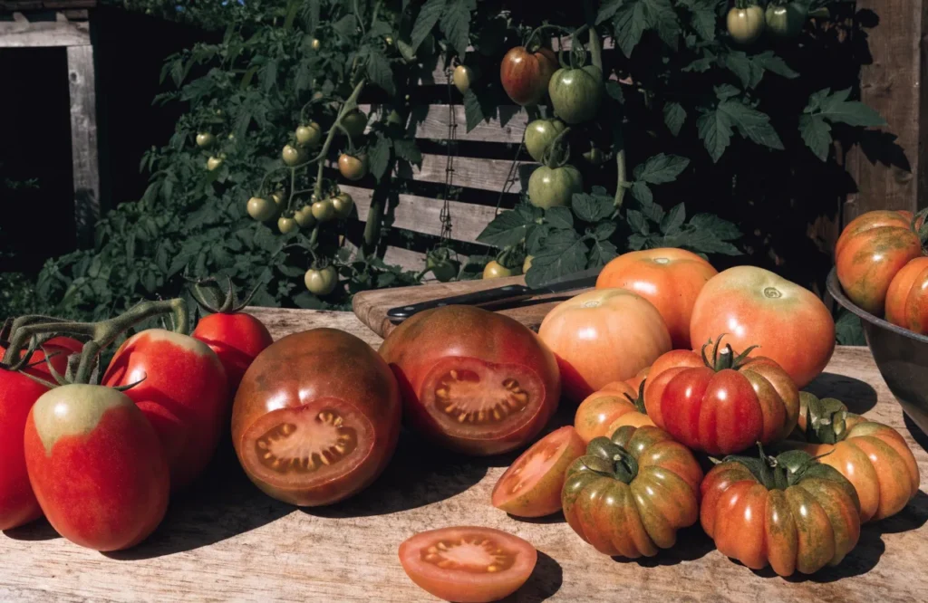 San Marzano, Roma, and other meaty paste tomatoes for sauce and canning