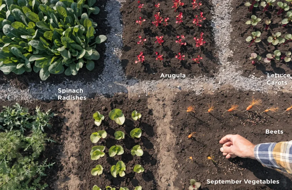 Best vegetables to plant in September including spinach, radishes, lettuce and carrots