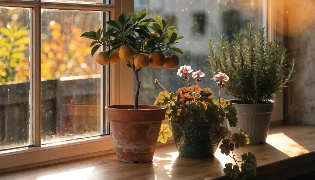 Plants to Bring Indoors Before Frost: 2026 Guide 1 Plants to bring indoors before frost gathered on a bright windowsill