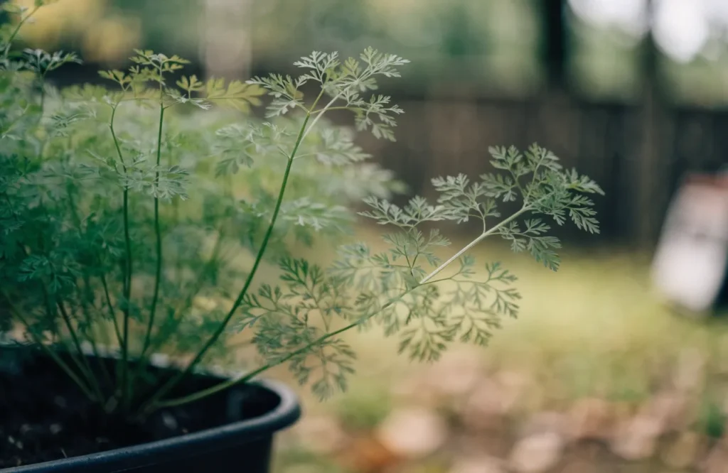 17 Best Fall Herbs to Grow for a Thriving Autumn Garden 15 Chervil growing in a container during cool fall weather
