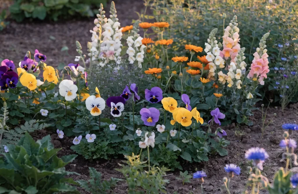 Flowers to plant in September including pansies, calendula and snapdragons
