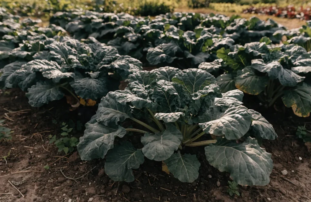 15 Best Fall Vegetables to Grow in September (Plus a Planting Calendar) 9 Healthy collard greens growing in a fall vegetable garden