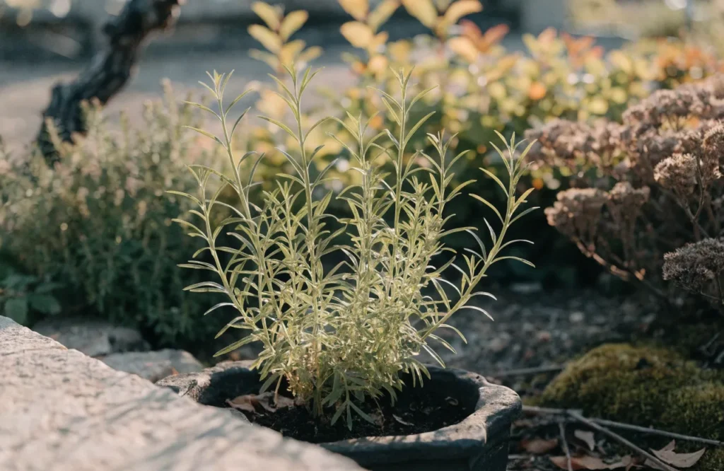 17 Best Fall Herbs to Grow for a Thriving Autumn Garden 10 French tarragon growing in a container during fall