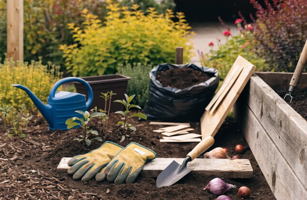 September flower planting checklist and gardening supplies
