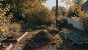 Prepare Garden for Fall with compost, mulch, and cool-season vegetables.
