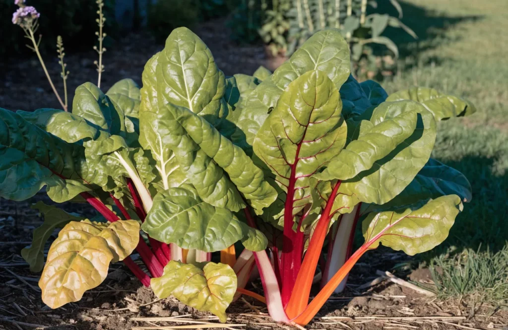 15 Best Fall Vegetables to Grow in September (Plus a Planting Calendar) 8 Colorful Swiss chard growing in a September vegetable garden