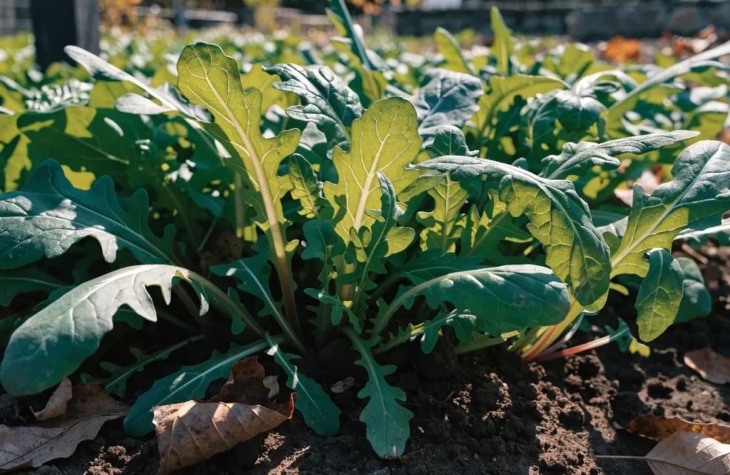 15 Best Fall Vegetables to Grow in September (Plus a Planting Calendar) 5 Healthy arugula growing in a September fall vegetable garden